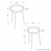 Monarch Specialties Round Nesting Table Solid Wood Cappuccino 2 Piece Set - B00FHXH9CM