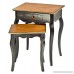 Safavieh American Homes Collection Westhampton Rustic Black and Walnut Nesting Tables - B004F54FL6