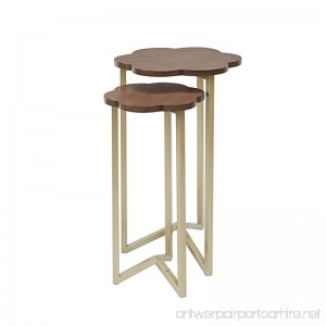 Silverwood FT1263-GLD-RGR Daphne Nesting Accent Tables (2pc) 17 DIA x 27 H - B076TVXBV7