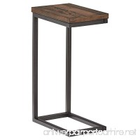 Stone & Beam Larson Industrial Wood & Metal L-Shaped End Table  16" W  Walnut - B075ZBW1S4