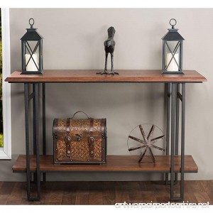 Baxton Studio Newcastle Wood and Metal Console Table Brown - B00UFG7R1Y