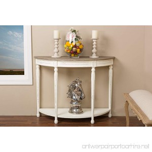 Baxton Studio Vologne Traditional Wood French Console Table White - B00VMIERVC