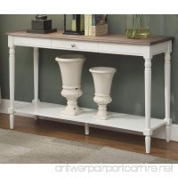 Convenience Concepts French Country Console Table with Drawer and Shelf Driftwood / White - B073H4CHKD