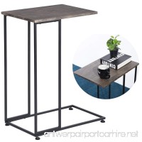 GreenForest C End Table 29.5 Inches High Slide under Sofa Couch Accent Table for Living Room MDF and Metal Darkgrey - B07F773D24