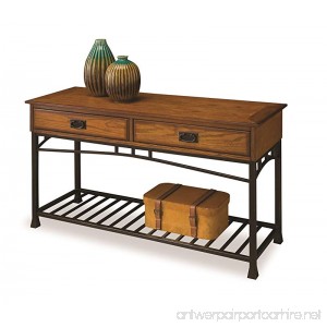 Home Styles 5050-22 Modern Craftsman Sofa Table Distressed Oak Finish - B005H7Z3NU