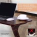 Homevol Bamboo Snack Table Sofa Couch Coffee End Table Bed Side Table Laptop Desk Modern Furniture for Home Office Walnut Color - B07DHFXY83