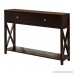 Kings Brand Cherry Finish Wood Entryway Console Sofa Occasional Table With Drawers - B01IE7YFPQ