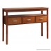 Kings Brand Console Entryway Table with 3 Drawers Walnut Finish Wood - B01H43WHS8