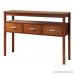 Kings Brand Console Entryway Table with 3 Drawers Walnut Finish Wood - B01H43WHS8