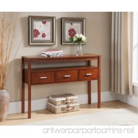 Kings Brand Console Entryway Table with 3 Drawers  Walnut Finish Wood - B01H43WHS8