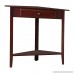 Kings Brand Walnut Finish Wood Corner Sofa Accent Table with Drawer - B014I3L4AE
