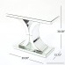 Olivier Modern X Shaped Glass Finished Console Table - B075DJRR5K