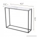 Roomfitters Sofa Console Table Marble Print Top Metal Frame Accent White Narrow Foyer Hall Table White - B0723BMSWP