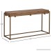 Stone & Beam Sparrow Industrial Console Table 55.1 W Wood and Gold - B075Z99L7R