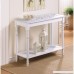 Topeakmart 29'' Chic Antique Carved Top Hall Console Table Shabby Entryway/Hallway Table with Shelf White - B01LYQK39M