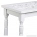 Topeakmart 29'' Chic Antique Carved Top Hall Console Table Shabby Entryway/Hallway Table with Shelf White - B01LYQK39M