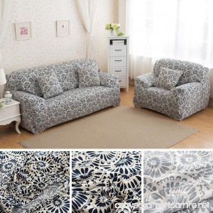 ANJUREN 1-Piece Printed Stretch Slipcover Soft Furniture Shield Protector Covers Anti-wrinkle Slipcovers For Chair Loveseat Sofa Polyester Spandex Fabric Without Pillow (Love seat Ring) - B01MSJBXKY