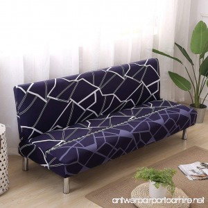 Armless Sofa Bed Cover Printed Elastic Sofa Slipcover Protector Folding Couch Shield - B07FDG6SJS