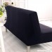 DIFEN Futon Slipcover Sofa Bed Cover Solid Color Full Folding Elastic Armless 80 x 50 inch Lightweight Stretch Furniture Protector (Black:80 x 50) - B07C8G7F1K
