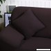 Eleoption Stretch Fabric Sofa Slipcover 1 2 3 4 Piece Elastic Sectional Sofa Cover Slipcover Protector Couch Pure Color For Moving Furniture Living Room (Dark Brown Four seater(90''-118'')) - B078HVK1NH