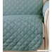 Home Fashion Designs Deluxe Reversible Quilted Furniture Protector and PET PROTECTOR. Two Fresh Looks in One. Perfect for Families with Pets and Kids. By Brand. (Chair Blue Silver) - B074PW5XSM