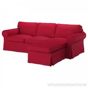 IKEA Original Ektorp Cover for Sofa with Chaise 3-Seat Sectional (Cover Only - Various Colours) (Nordvalla Red) - B079KB3X36