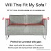 Jacquard Fit Stretch Sofa Cover - 1 Piece Elastic Furniture Protector Couch Cover Polyester Spandex Soft Polar Fleece Plaid Non Slip Sofa Slipcovers (Loveseat Dark Cyan) - B07BQBWQS6