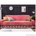 Love In The House Plush sofa slipcover 1-piece vintage lace suede couch cover anti-slip furniture protector for 1 2 3 4 cushions sofas-Coral red 200x260cm(79x102inch) - B077MF6MRY