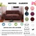 MOVING GARDEN Jacquard Sofa Covers Stretch Elastic Fabric Flower Printing Chari Loveseat Sofa Slipcovers Pet Dog Couch Protector (2 Seater Coffee) - B072TZ34QN