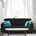 RUBEDER Stretch Sofa Slipcover Couch Cover 1-Piece Jacquard Polyester Spandex Fabric Elastic Furniture Protector (Knitted Stripe Black) - B078M9TZXK