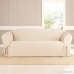 Sure Fit Heavyweight Cotton Duck One Piece Box Cushion Sofa Slipcover - Natural (SF41844) - B079YZ737V