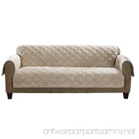 Sure Fit Plush Comfort Furniture Protector with Non Slip Backing Sofa Taupe - B077JKRLCH