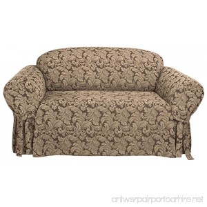 Sure Fit Scroll 1-Piece - Sofa Slipcover - Brown (SF36217) - B001CJHZEW