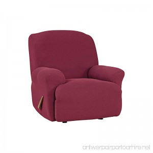 Sure Fit Simple Stretch Twill - Recliner Slipcover - Burgundy (SF44470) - B00WCQEMRC