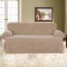 Sure Fit Soft Suede T-Cushion - Sofa Slipcover - Taupe (SF38650) - B0053RC1JS