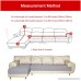 Universal Sofa Covers for L Shape 2pcs Polyester Fabric Stretch Slipcovers + 2pcs Pillow Covers for Sectional sofa L-shape Couch - Cream-coloured - B076SJW9SW
