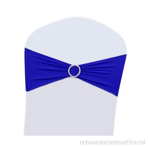 25/50/100PCS wedding chair decorations stretch chair bows and sashes for party ceremony reception banquet spandex chair covers slipcovers (50 Royal Blue) - B01N2O6E5L