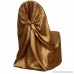 BalsaCircle 10 pcs Gold Universal Satin Chair Covers Slipcovers for Wedding Party Ceremony Reception Decorations - B016Z0WJ7U