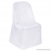 BalsaCircle 50 pcs White Polyester Folding Flat Chair Covers Slipcovers for Wedding Party Reception Decorations - B07D8WSZ1P