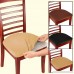 Boshen Elastic Spandex Chair Stretch Seat Covers Protector for Dining Room Kitchen Chairs Stretchable 2 4 6PCS (Coffee 6) - B076Y6QT3G