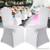 Chair Covers White 12 pcs Spandex Wedding Party by Votown Home - B0781DZYT2