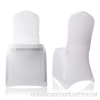 Chair Covers White 12 pcs Spandex Wedding Party by Votown Home - B0781DZYT2