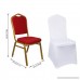 Cusfull 10 Pcs Polyester Spandex Banquet Wedding Party Chair Covers Universal (White) - B0711R6CHL