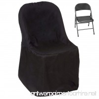 Efavormart 20 PCS Black Linen Polyester Folding Chair Cover Dinning Chair Slipcover For Wedding Party Event Banquet Catering - B07G3GRCWJ