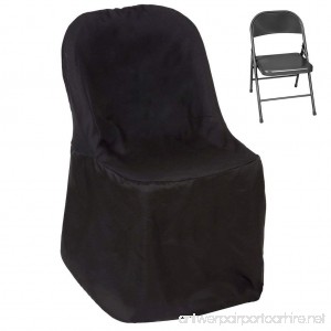 Efavormart 20 PCS Black Linen Polyester Folding Chair Cover Dinning Chair Slipcover For Wedding Party Event Banquet Catering - B07G3GRCWJ