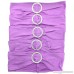 Grace Florist 50pcs Spandex Chair Sash with Buckle Slider Sashes Bows for Wedding Party Hotel Event Decoration (light purple) - B0796NCZP5