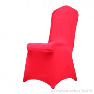 Joyful Store Polyester Spandex Chair Covers Universal Stretch Folding Chair Slipcover for Wedding Banquet Party Dining (1pc Red) - B073QKC3JP