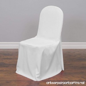 LinenTablecloth Polyester Banquet Chair Cover White - B008TLOXXM