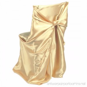 LinenTablecloth Satin Universal Chair Cover Gold - B008TLWOVA