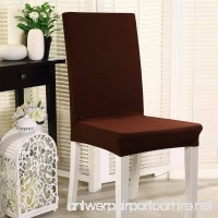 Set of 4 Stretch Chair Slipcovers Polyester Spandex Washable Dining Chair Covers Removable Furniture Chair Protector Cover For Dining Room Hotel Banquet Wedding Party - B073TCXC7H